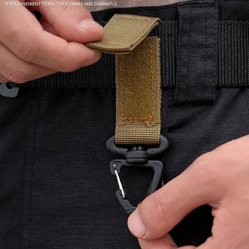 3 Colors Rotatable Molle Tactical Tool Triangle Backpack Buckle Knapsack Keychain Outdoor Hook Waist Bag Fastener