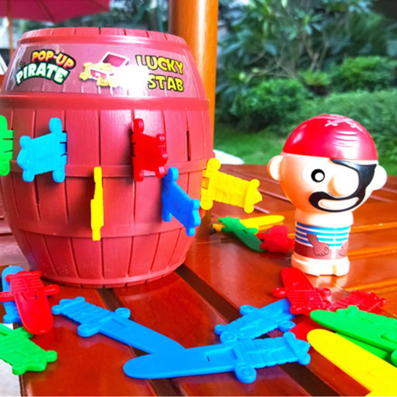 

Pirate Bucket Children's Toy Interactive Small Board Game Teasing and Tricking Sword Insertion Mr. Bucket Game