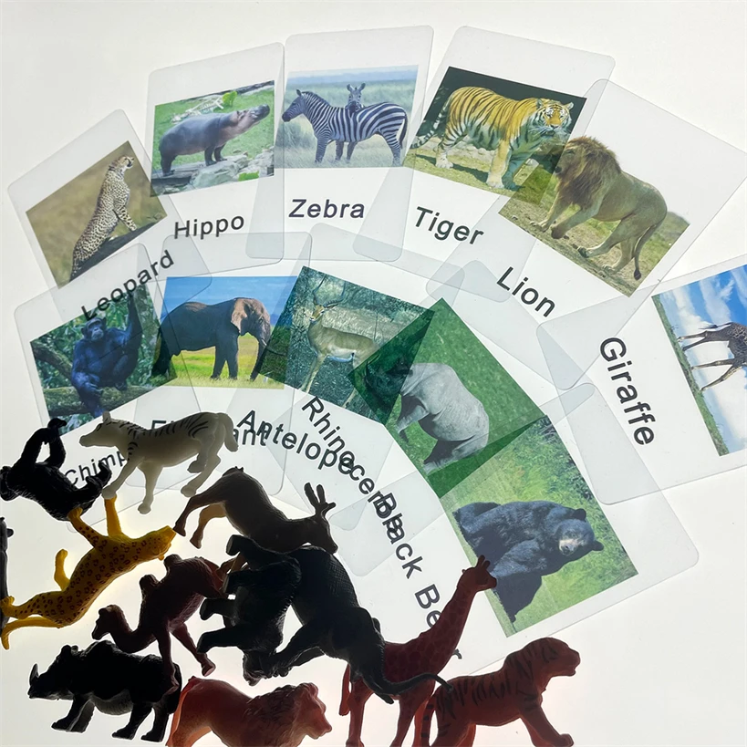 

Игрушки Монтессори, языковой материал, игра с животными, обучающие игрушки для детей, обучающая помощь, Рождественский подарок G86Y