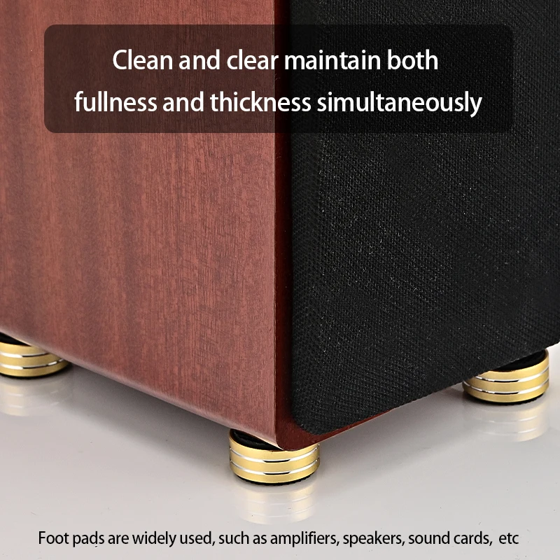 7. HIFI bantalan kaki 4 buah speaker bantalan kaki penyerap guncangan paduan aluminium penguat kartu suara braket antiselip bantalan kaki penggunaan ganda