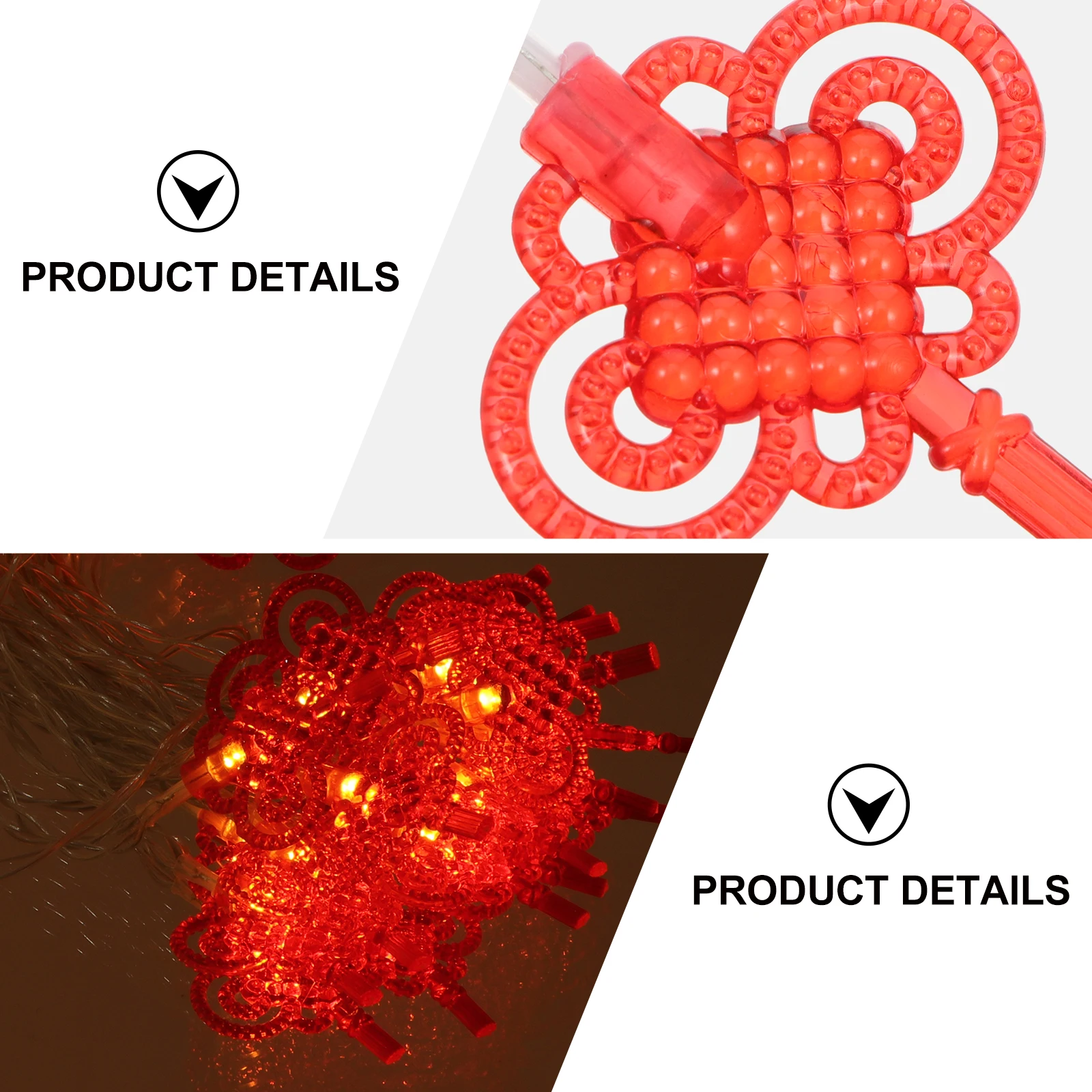 

1Pcs Chinese Knot LED String Lights 40 Bulbs Festival Hanging Decoration Garden New Year Warm Light Atmosphere