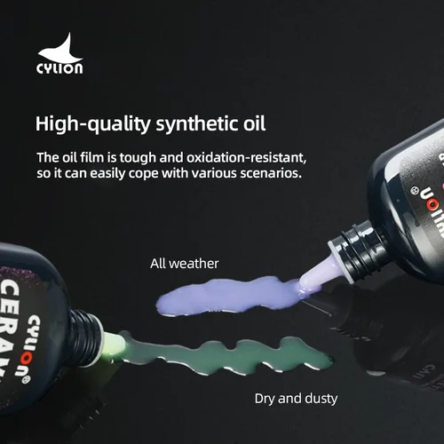 Imagen 2 del producto CYLION 120ml lubricante de cerámica para cadena de titanio para bicicleta todo tipo de clima/fluido lubricante para bicicleta de carretera seca aceite de mantenimiento duradero