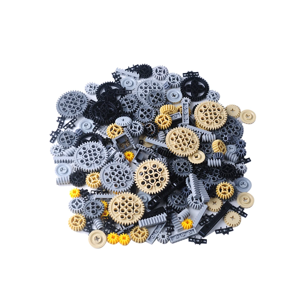 MOC Gears Technology Building Blocks Parts Assembled Wheel/Suspension Arm/Cross shaft/Pin Connect Model Bricks Toys Accessory