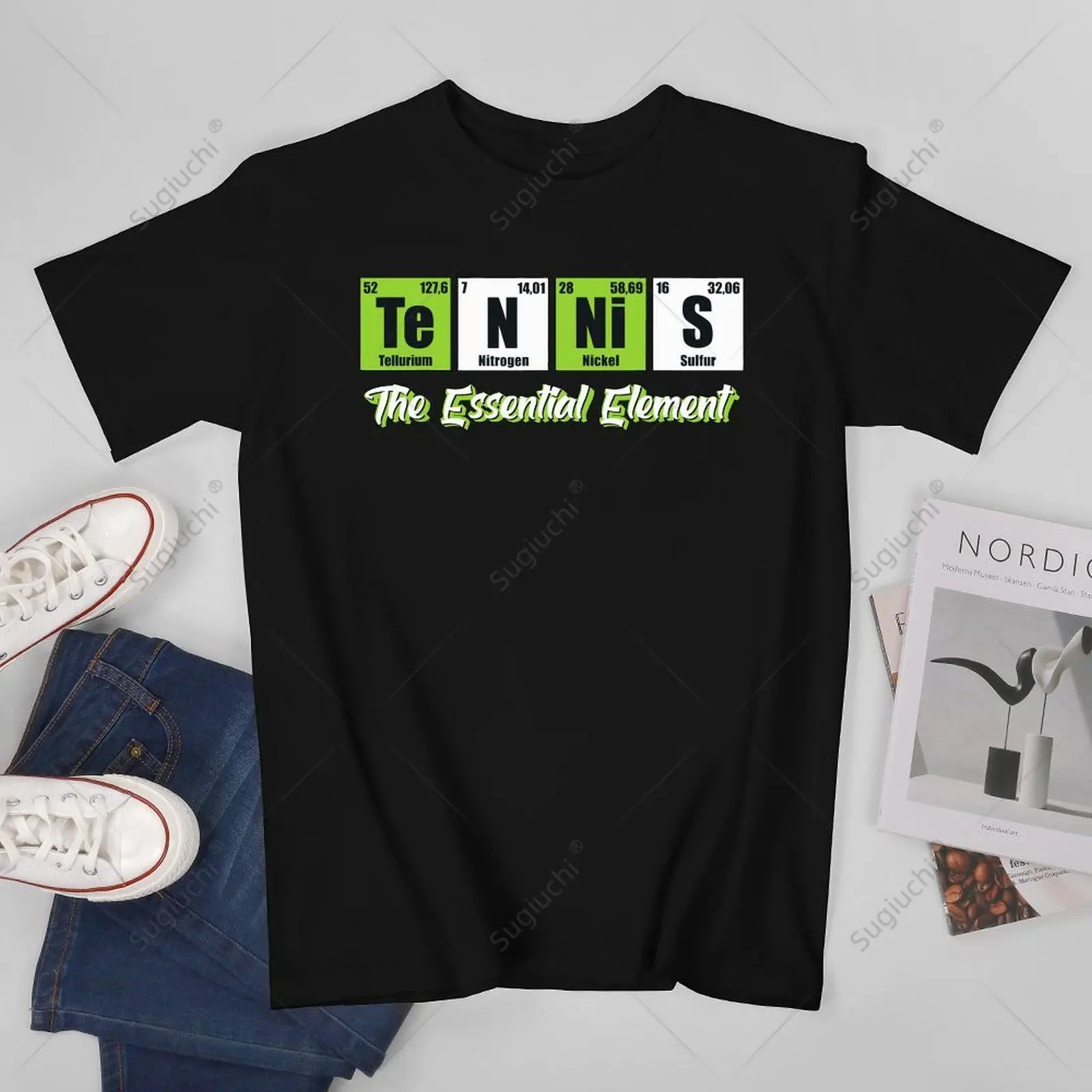 Unisex Men Tennis The Essential Element  Funny Love Tennis Tshirt Tees T Shirts Women Boys 100% Cotton T-Shirt