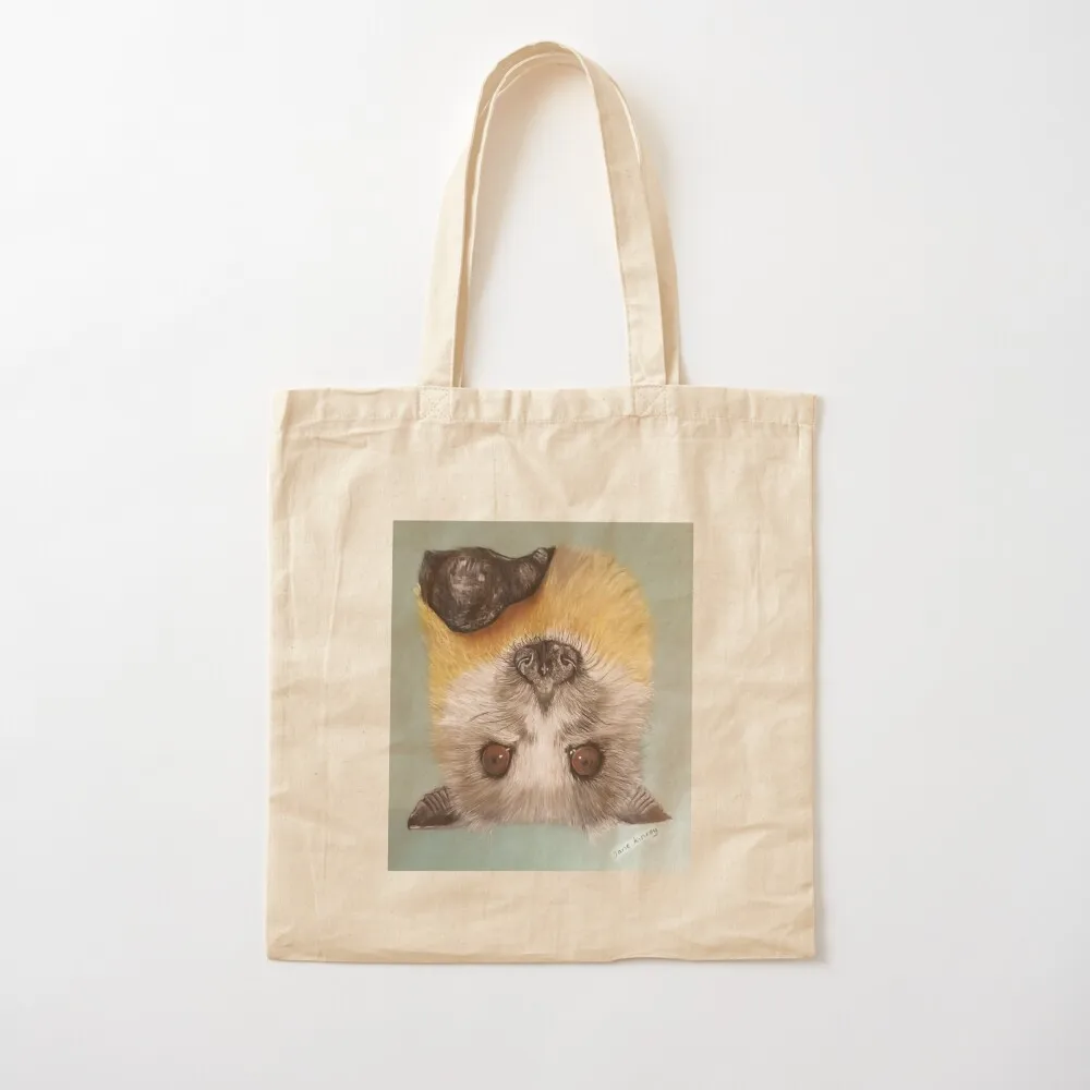 Batzilla - Cute rescued flying fox big brown eyes by Jane Kinroy Tote Bag shopper bags for women Eco bag
