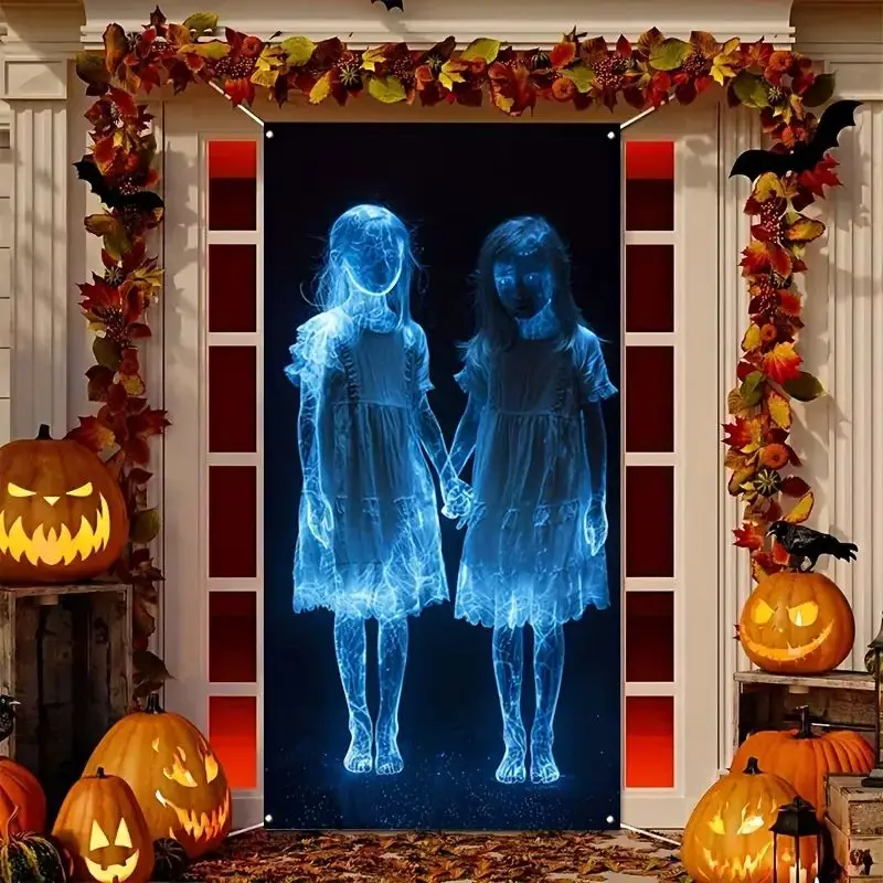 VIKAMA Halloween-Dekoration, Horror-Hintergrundstoff, Innen- und Außenbereich, festliche Atmosphäre, Dekoration, Hintergrundbanner
