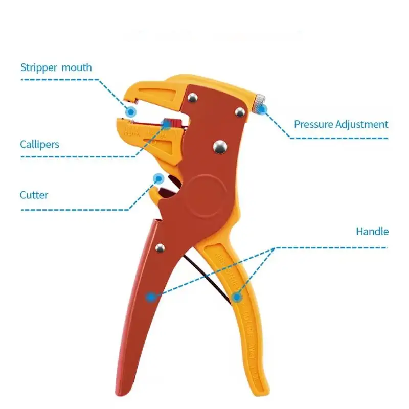 Práctico engarzador de acero al carbono, cortador de alambre de reinicio de resorte