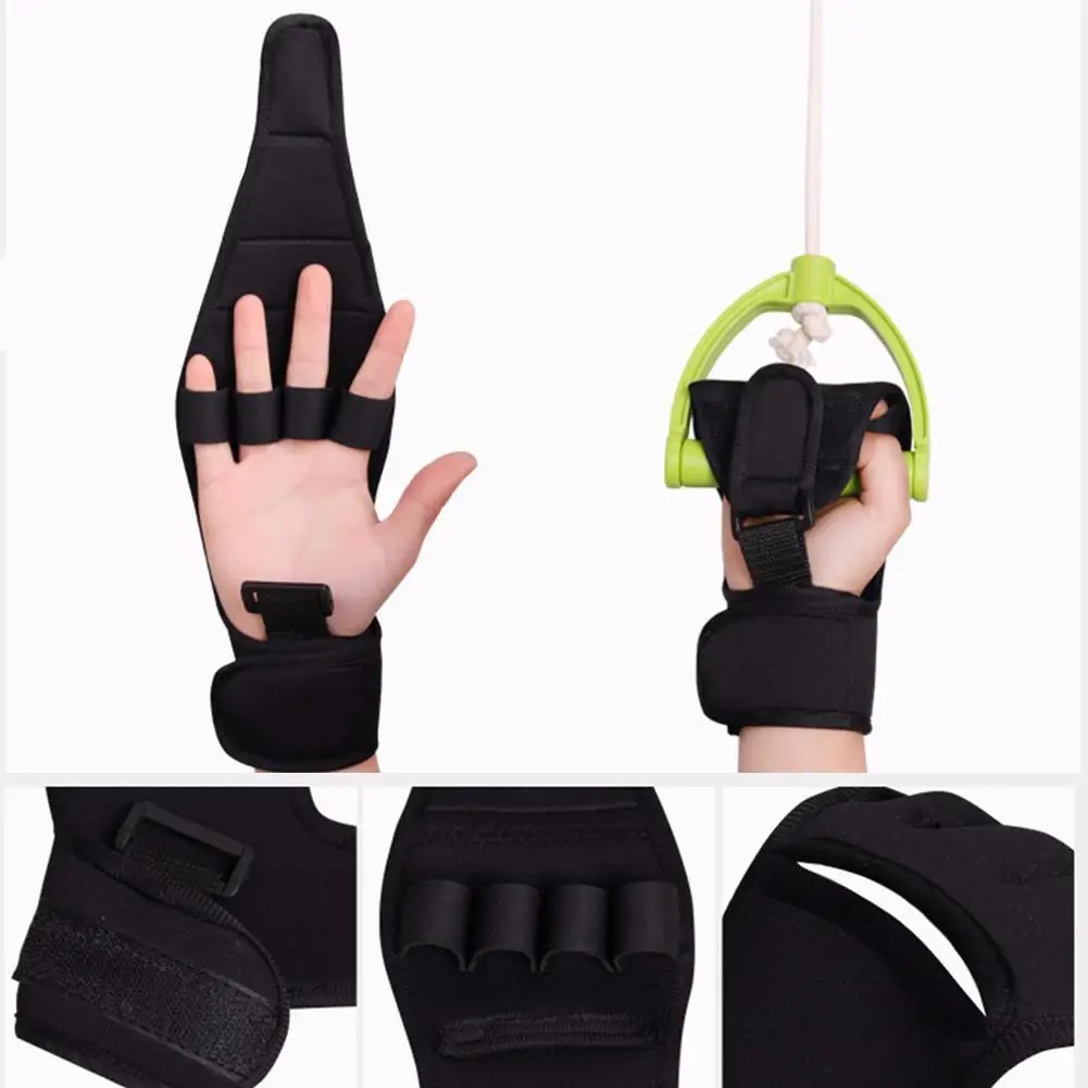 1PC Anti-Spasticity Fitness Finger Rehabilitation Auxiliary Gloves Grip Splint Finger Hand Recovery Impairment Fixed Hand Glove