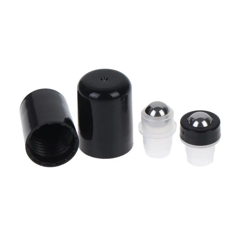 5Pcs Stainless Steel Essential Oil Roller Ball Replacement Leak Proof With Protective Cap For Aromatherapy Skincare Daily Travel