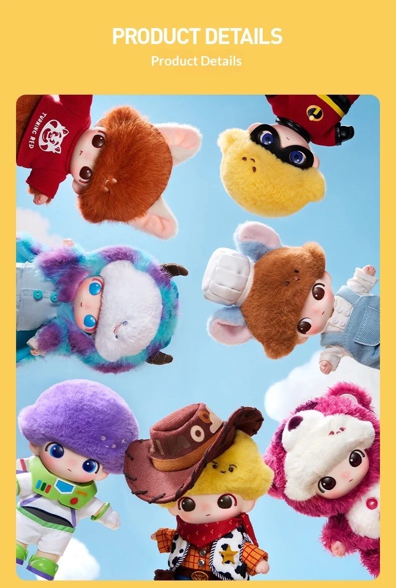 Original POP MART DIMOO WORLD PIXAR Co-Branded Blind Box Toy Story Flauschige Figur Taschenanhänger Sammlerstück Geburtstagsgeschenk – Detail 11
