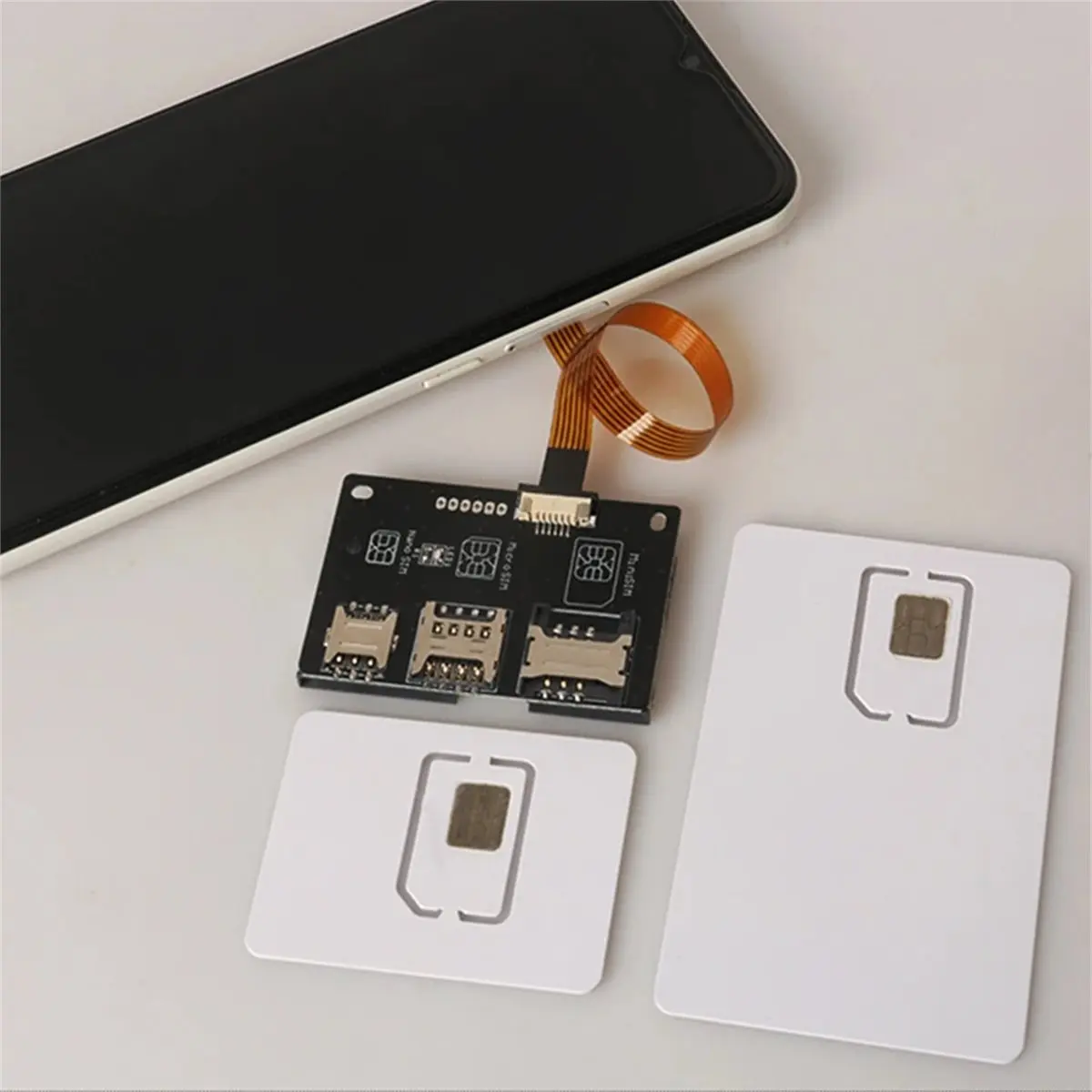 SWXF 4 in 1 Phone IC Card Activation Tool for Nano SIM FPC 5/15cm Flexible Cable Line for Micro SIM Card Converter