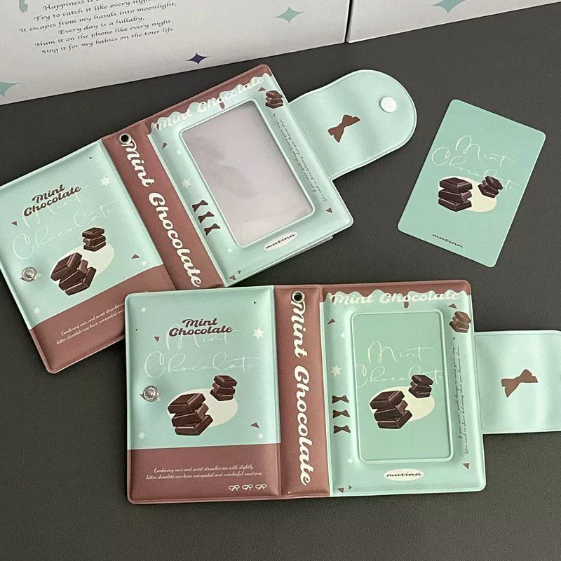 French Thin And Clever PVC Hollow Card Bag Single Compartment Portable Photo Album 3-inch Small Card Storage Book Storage Bag