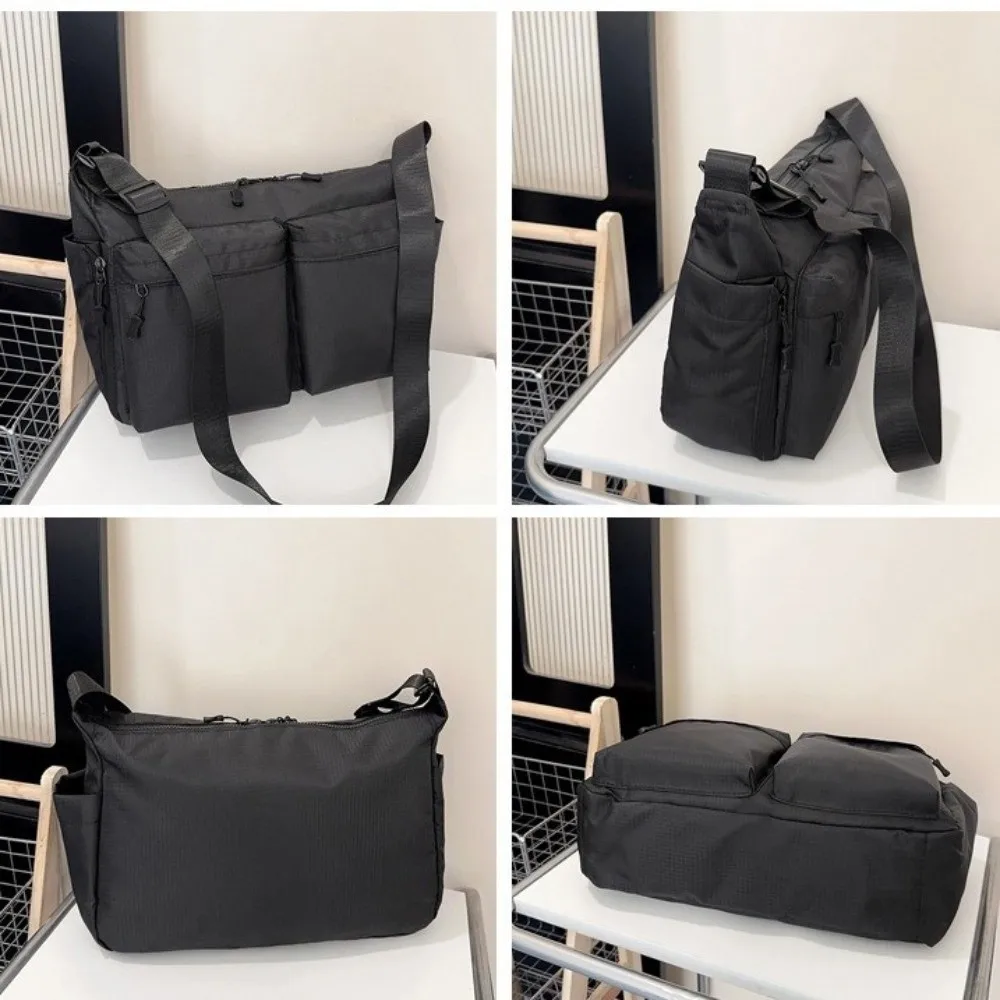 Nylon-Umhängetaschen, große Kapazität, Design mit mehreren Fächern, einzelne Schultertasche, leicht, lässiger Stil, Tragetasche mit mehreren Fächern. – Detail 8