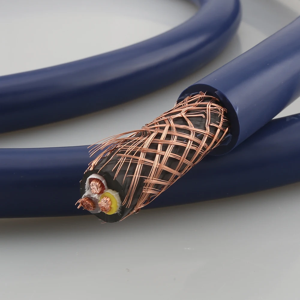 Audiocrast 3TS762 Silver Plated OFC Power Cable Per Meter 3x4mm² 16.5mm Hi-End Mains Bulk Wire for Amp DAC Preamp