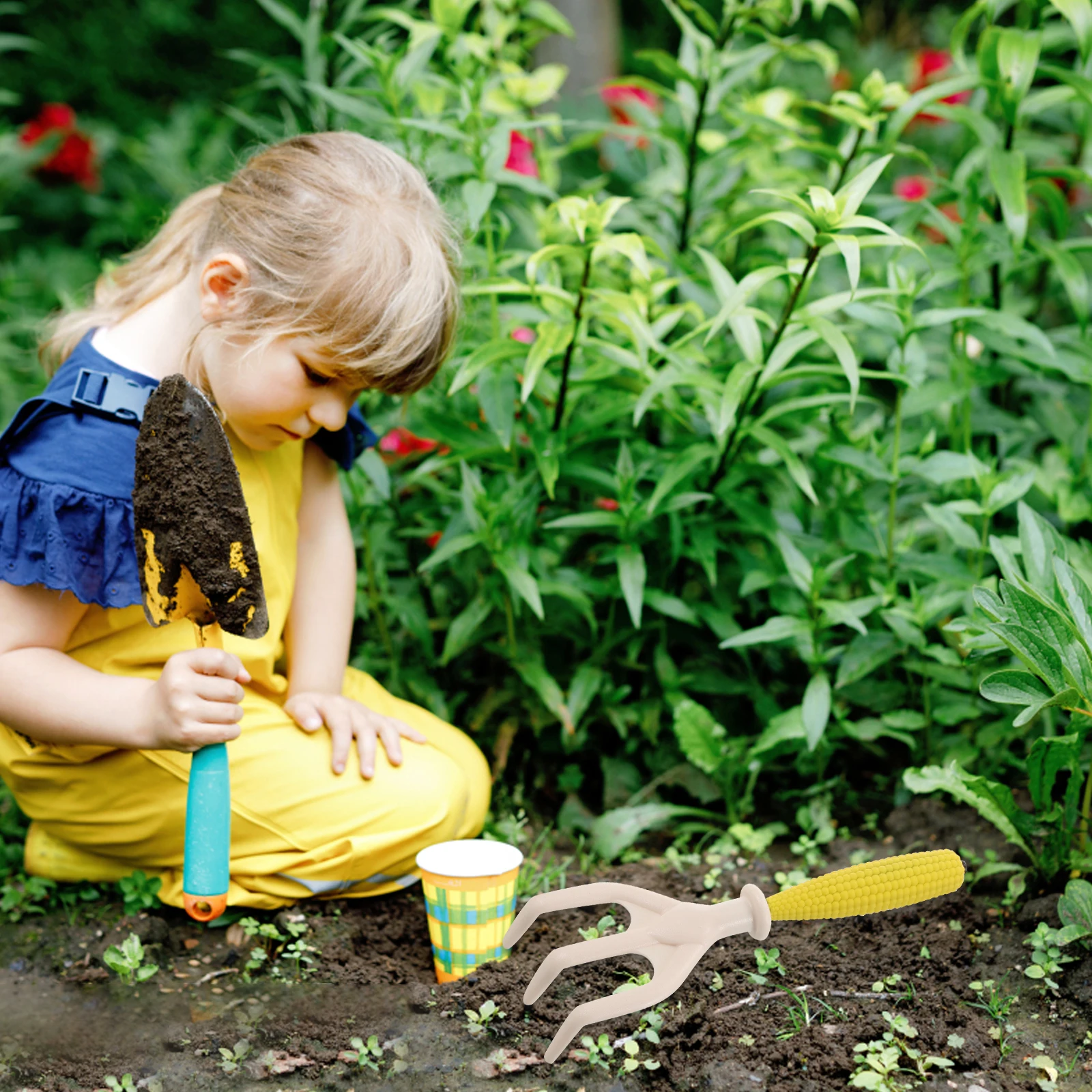 

1 set Planting Tool Set Gardening Tools Shovels for Digging Small Pot Indoor Garden Soil Mixing Transplanting H Trowel Plastic
