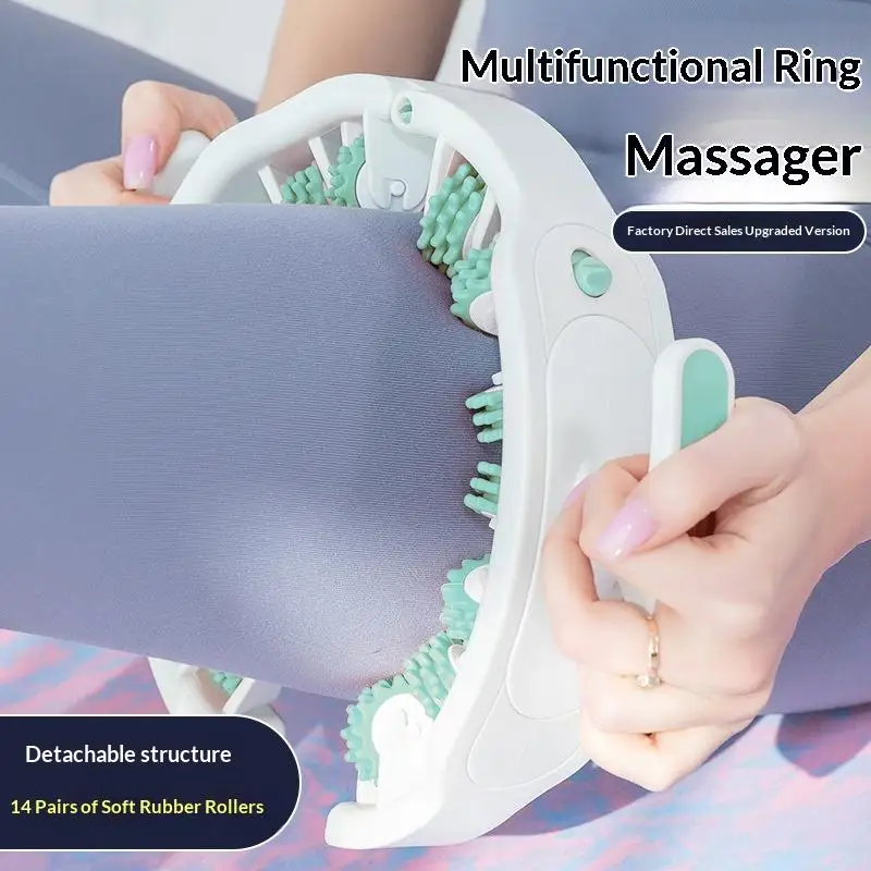 Multifunktions-Ring-Beinmassagegerät, Massagerolle mit abnehmbaren Griffen für Ganzkörper-, Nacken-, Schulter- und Bauchmuskel-Schlankheitsmassage – Detail 6