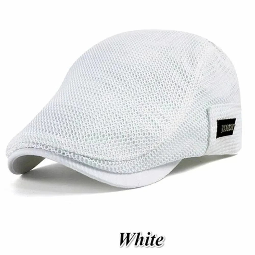 Vintage Breathable Mesh Baseball Cap Peaked Design Cotton Blend Mesh Cap Unisex Style Adjustable Strap Trucker Cap Outdoor Use 3