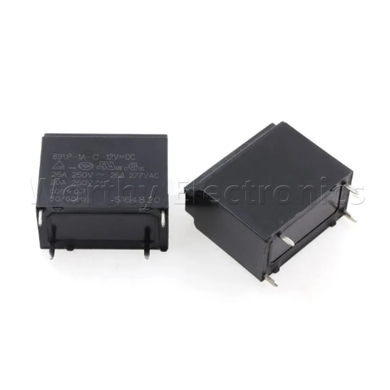 Free shipping 10pcs/lot relay 12VDC 25A 4PIN 891P-1A--C