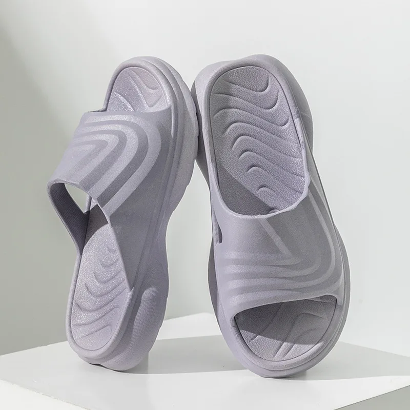 

Пляжные шлепанцы, однотонные Простые сандалии, повседневные модные тапочки для пар, большие размеры, лето