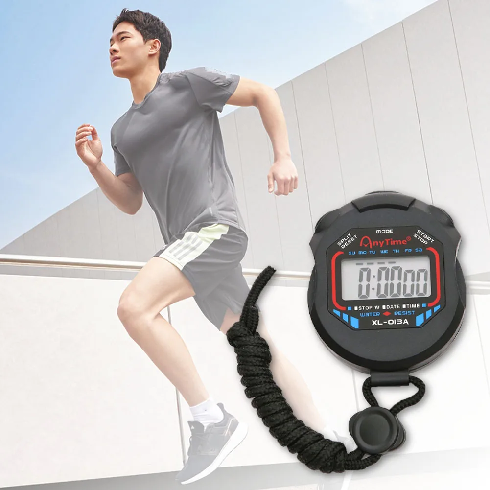 ساعة توقيت إلكترونية متعددة الوظائف، ساعة توقيت رياضية، مؤقت كرونومتر محمول احترافي لمدربي اللياقة البدنية والحكام