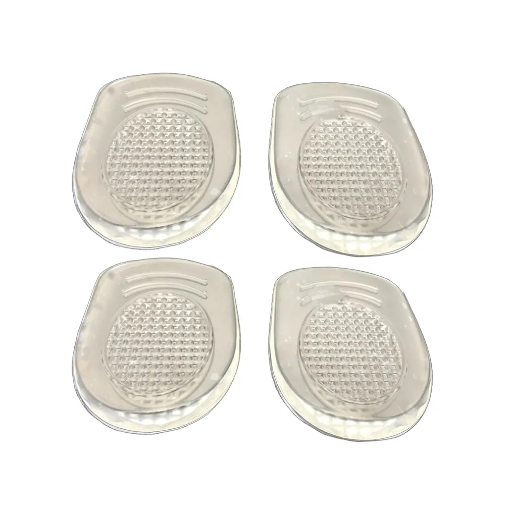 4Pairs Grade Silicone Heel Pads Comfortable Half Insoles Shoe Inserts for Men Women Size 35-39 Shock Absorbing Foot