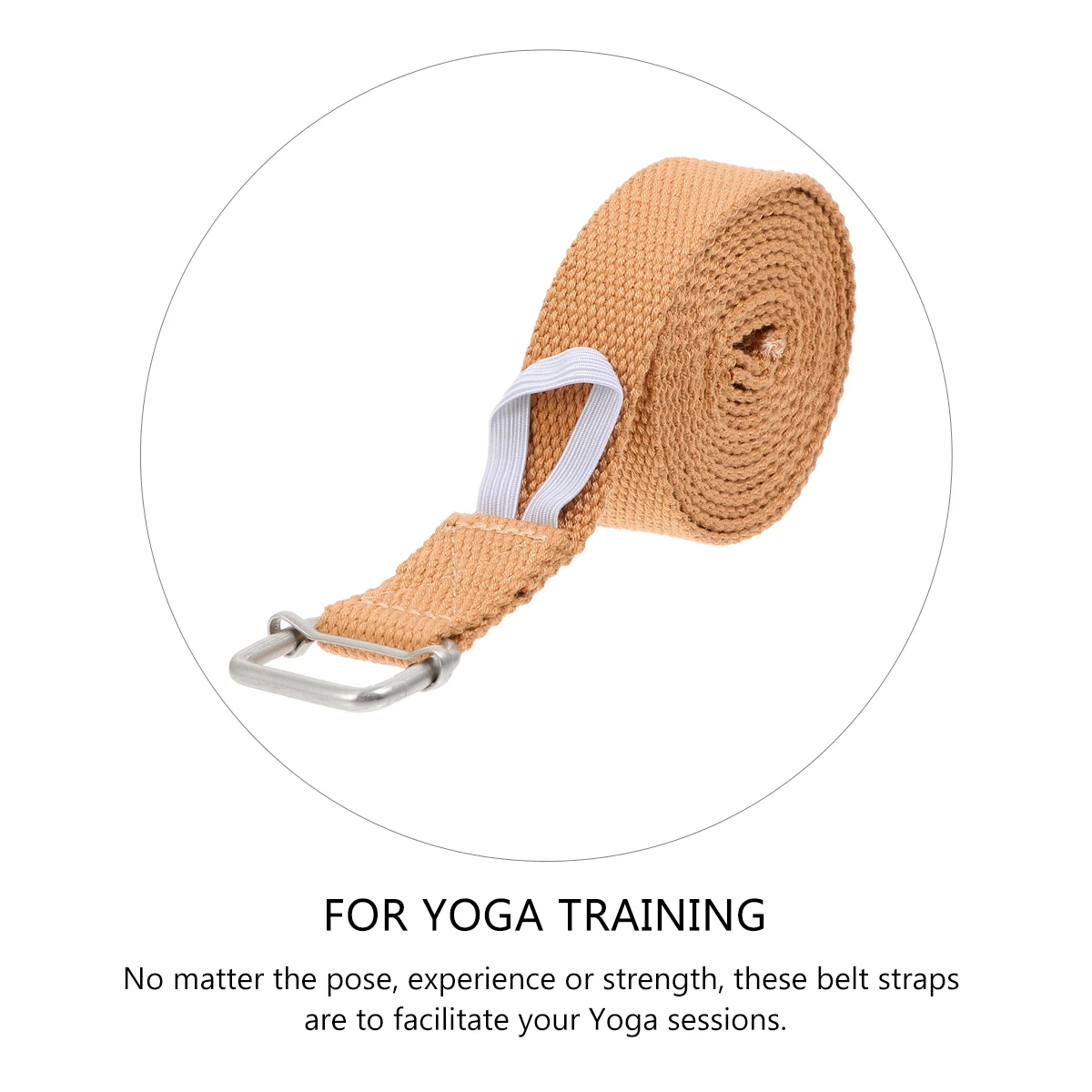 

1pc Yoga Tension Belt 183cm Brown High Quality Cotton Pull Strap Bands Sports Stretch Resistance Training Accessories