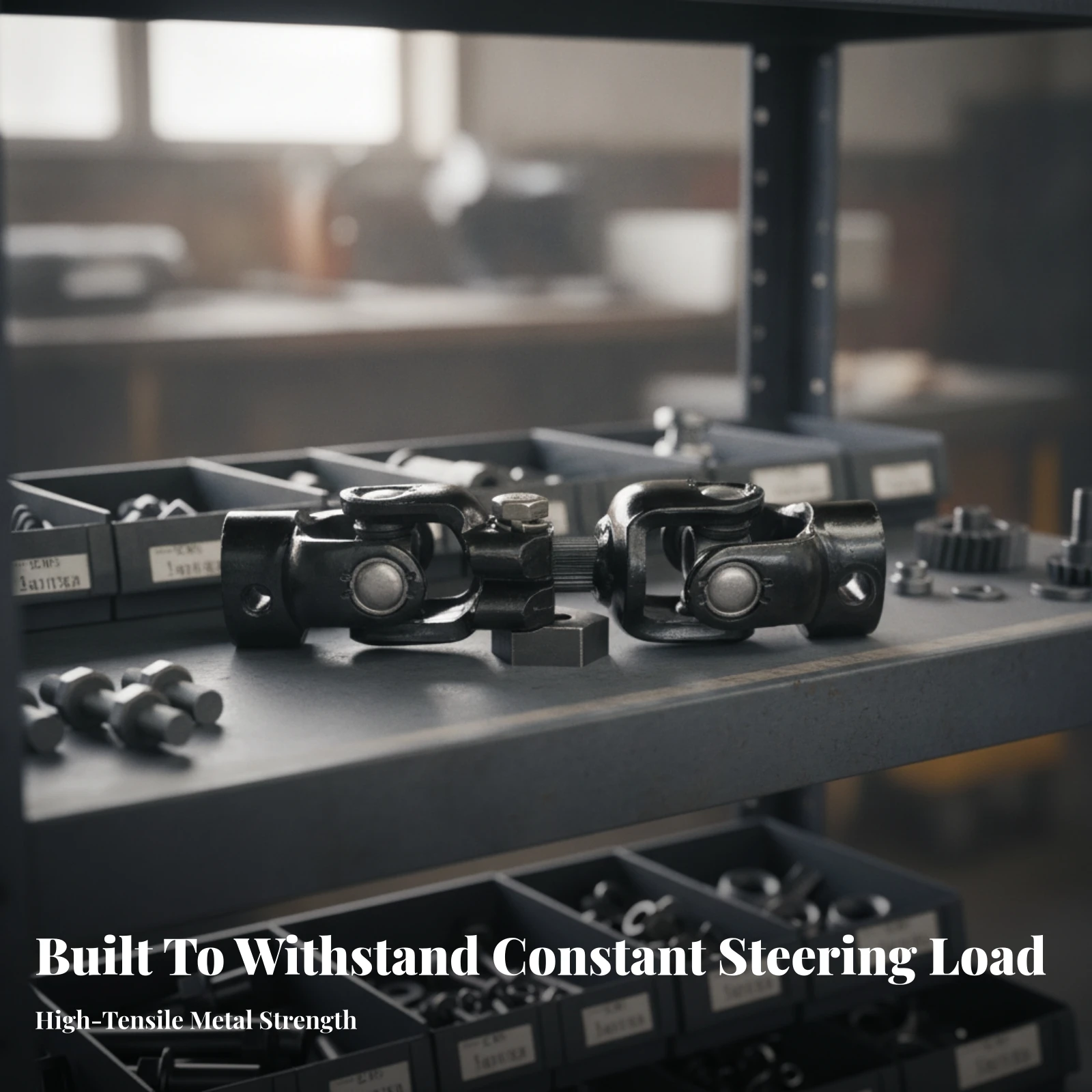Double U-Joint Direct Replacement Steering Intermediate Shaft Joint Steering Shaft Coupler Easy Installation