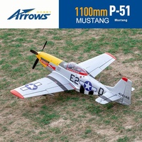 Blue Arrow 1100mm Wingspan P51 Mustang Rc Plane Fixed Wing Aircraft Model Electric Remote-controlled World War Ii Propeller Airc