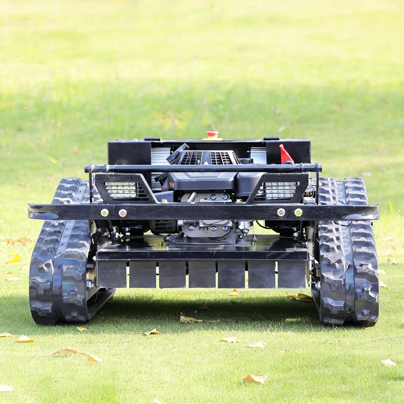 

Customized tracked remote-controlled lawn mower with multifunctional control for hillside embankment farms