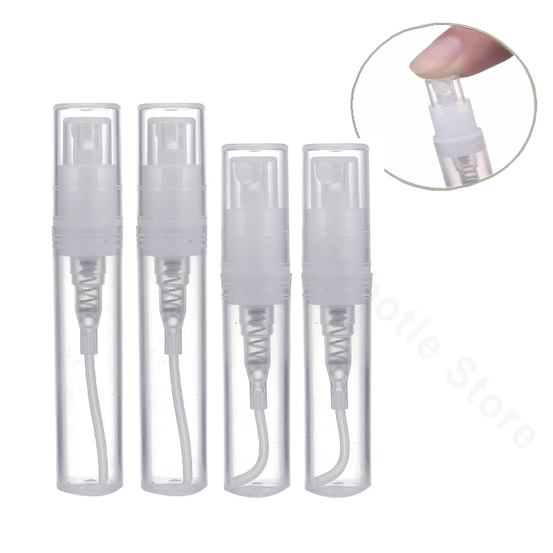 50/100pcs 3ml 5ml Empty Perfume Bottles Refillable Mist Pump Clear Plastic Portable  Travel Spray Atomizer Bottle Wholesale