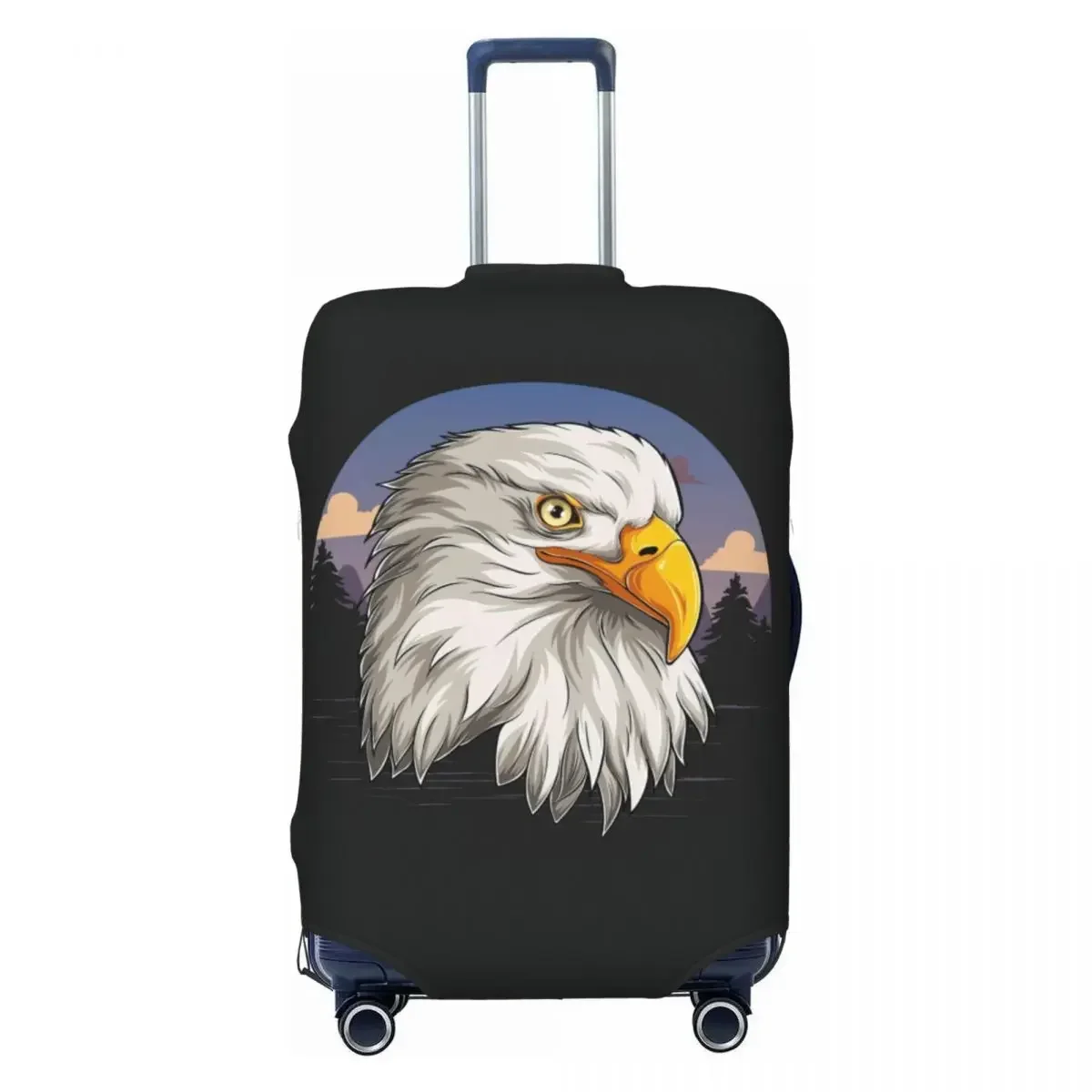 Eagle Head With American Flag   Luggage Protective Dust Covers Elastic Waterproof 18-32inch Suitcase Cover Travel Accessories