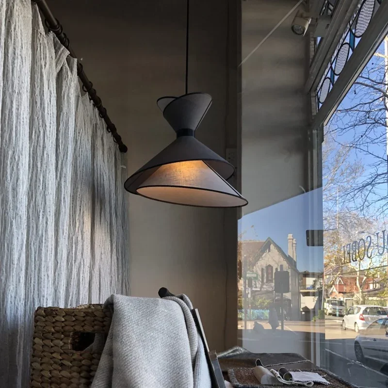 Nordic Grand Kimono Pendant Lamp Minimalism Japanese Style Design Handmade Fabric Hanging Lamp Bar