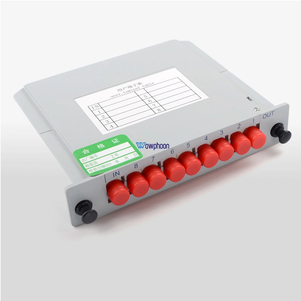 

Fiber Optic Splitter Box Cassette PLC, Optical Network, FTTH 1*4 1*8 Terminal ABS LGX, FC UPC, Customized, 2PCs