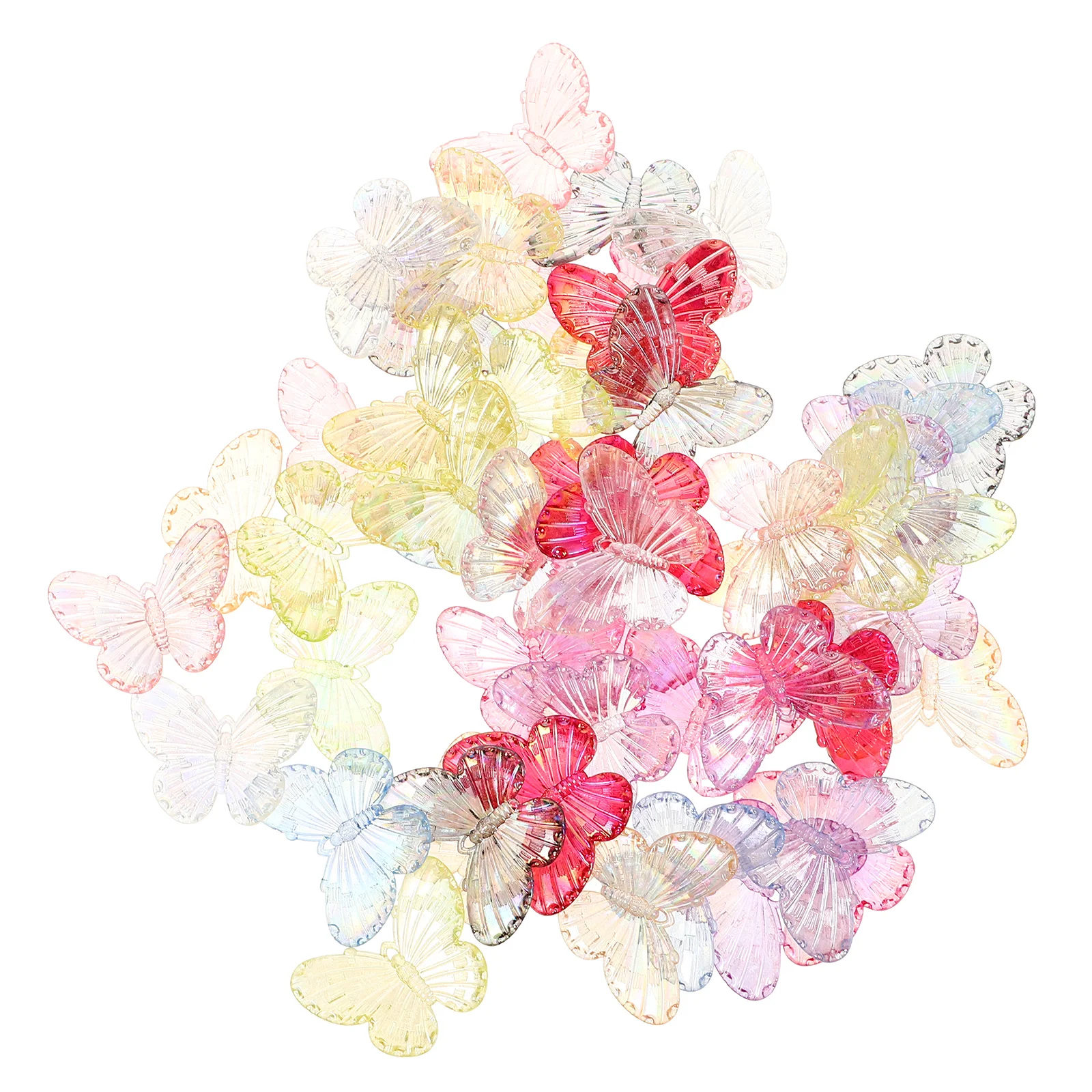 

50pcs Baroque Hairpin Mini Butterfly Charms for Jewelry Making Decorative Phone Case Materials Plastic Accessories