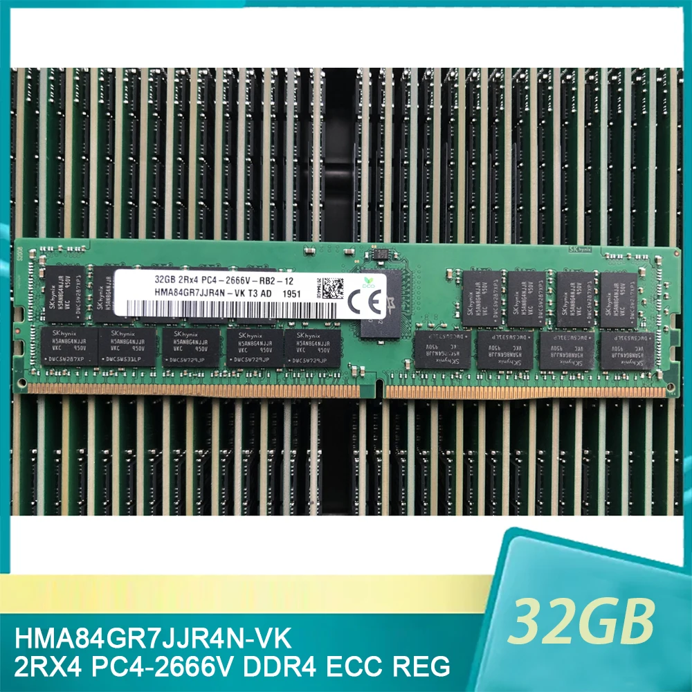 

1Pcs For SK Hynix RAM HMA84GR7JJR4N-VK 32G 32GB 2RX4 PC4-2666V DDR4 ECC REG Memory 2666 DDR4