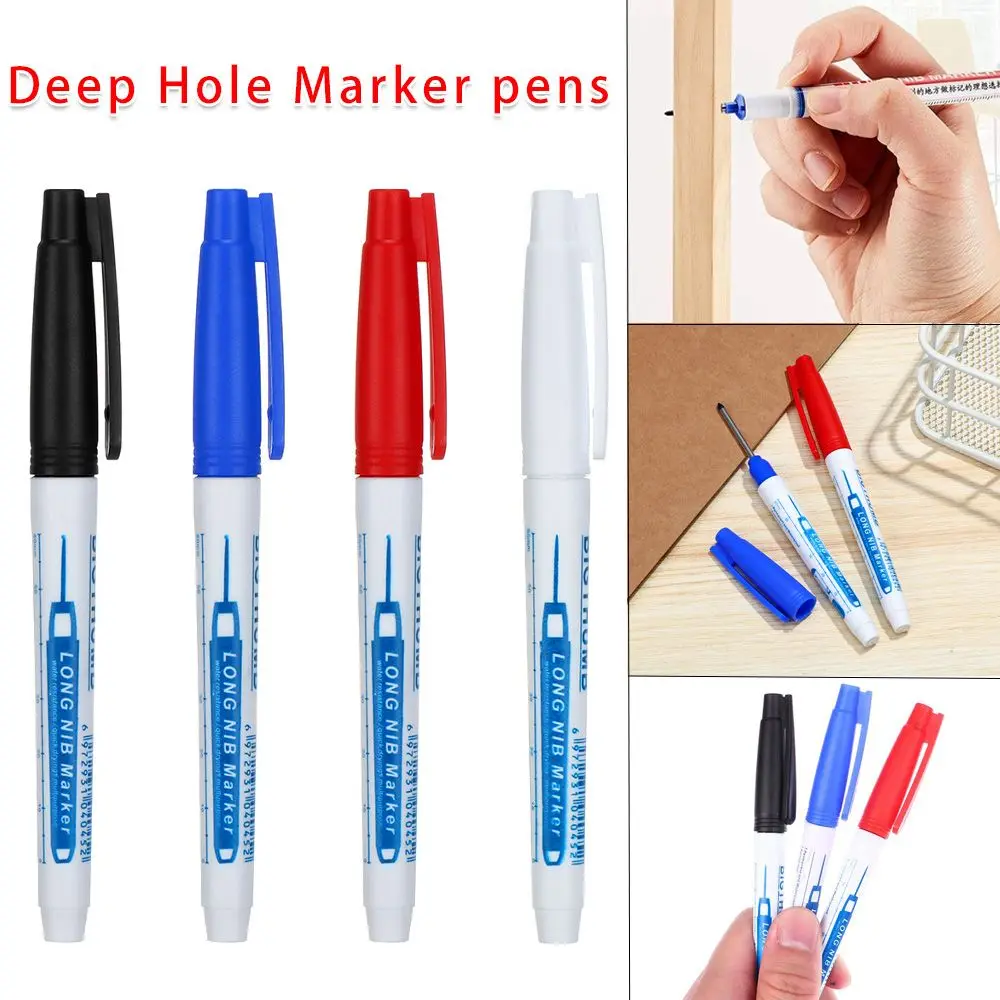 

30mm Useful Woodworking Decor Craftwork Deep Hole Marker Pens Carpenter Pen Mark Tool Long Head Markers