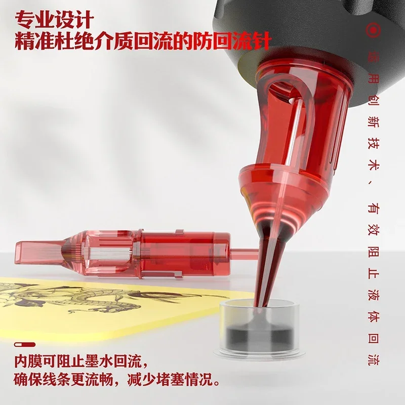 Agulhas descartáveis para cartucho de tatuagem, série rl rs rm para máquina de tatuagem para sobrancelha, lábios, delineador, maquiagem permanente com 10 peças