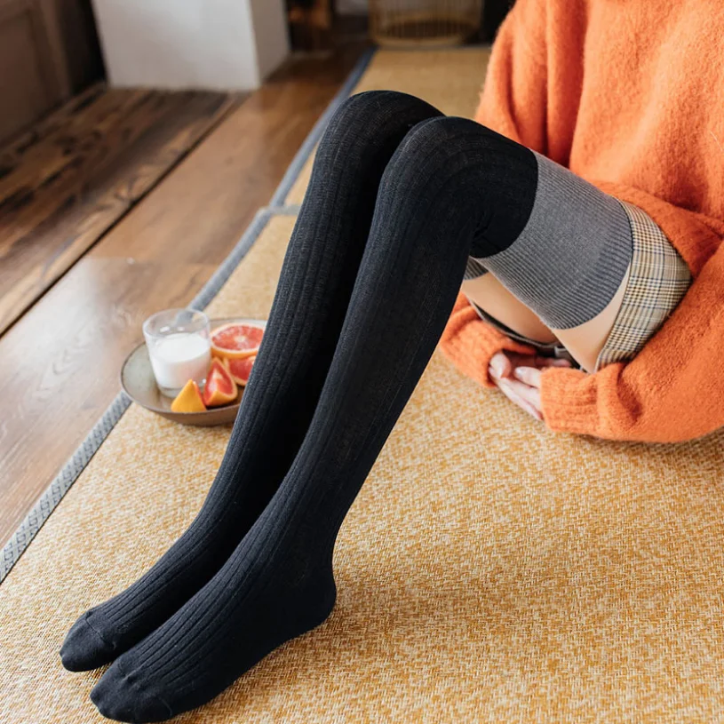 Over Above Knee Socks Womens Stocking Ladies Girls Long Socks Cotton Thigh High Socks Female Harajuku Footwear 2024 New Fashion