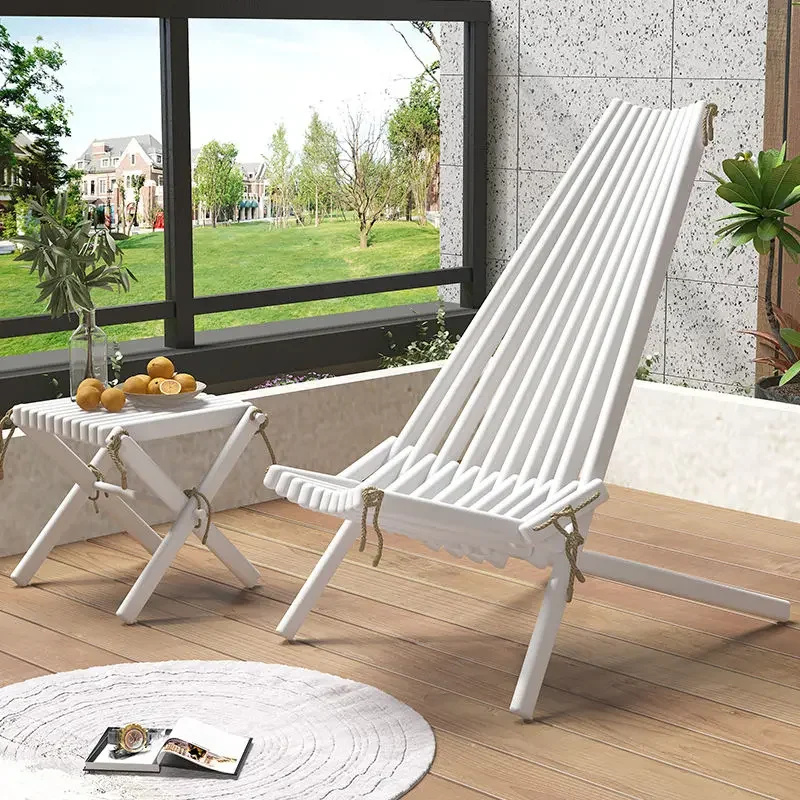 

Solid wood chairs, outdoor sun protection, folding recliner chairs, portable, casual, waterproof beach chairs, courtyard balconi