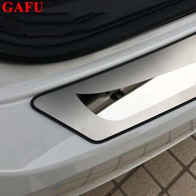 For Skoda Octavia 2017 2018 2019 2020 Car Rearguards Stainless Steel Rear Bumper Trunk Fender Sill Plate Protector Guard Covers