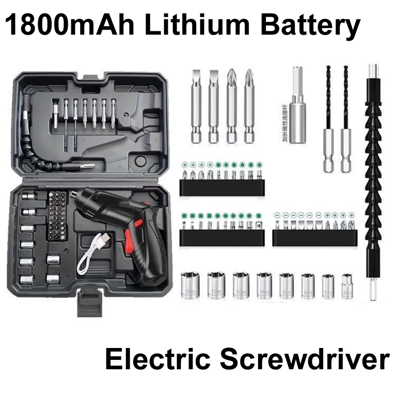 

3/47pcs Electric Drill Cordless Screwdriver Tools Set 3.6v Power 1800mAh Lithium Battery For PC computer Mobile phone repair Hou