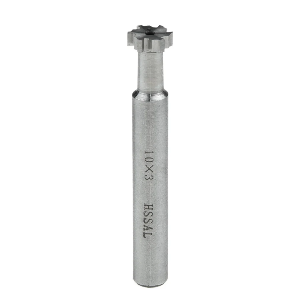 Drill T-Slot Head Cutter Tip Engraving Milling Diameter 10mm*3mm Router Bit Tool 6 Flute HSS Shank Metal working