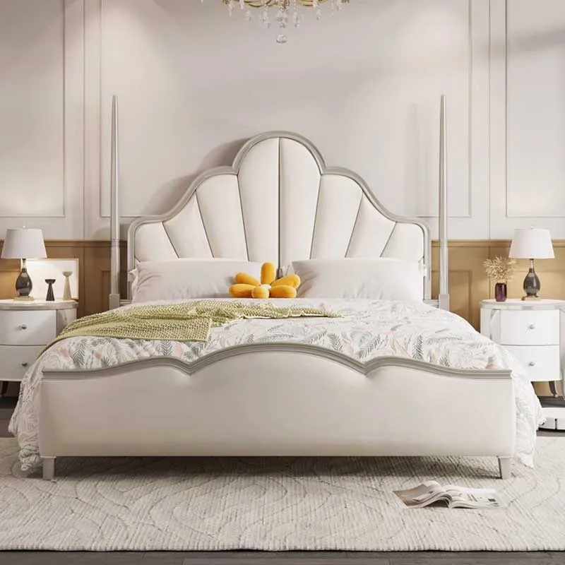 

Storage Leather Double Bed Glamorous Shelves White Full Size Twin Bed Frame Queen Wood Sleeping cama box casal nordic furniture