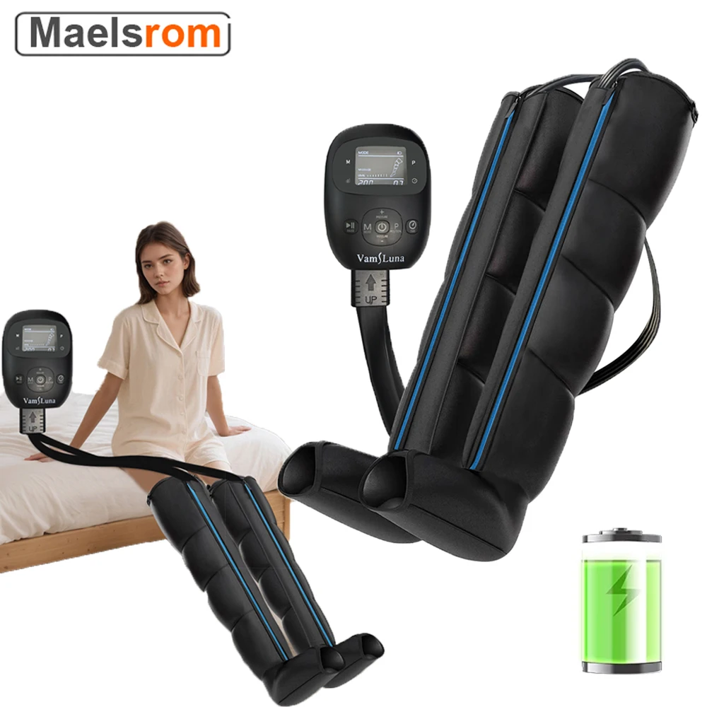 

Air Compression Leg Massager Airbag Power Boots Foot Calf Massage Lymphedema Pump Therapy Device for Muscle Recovery Circulation