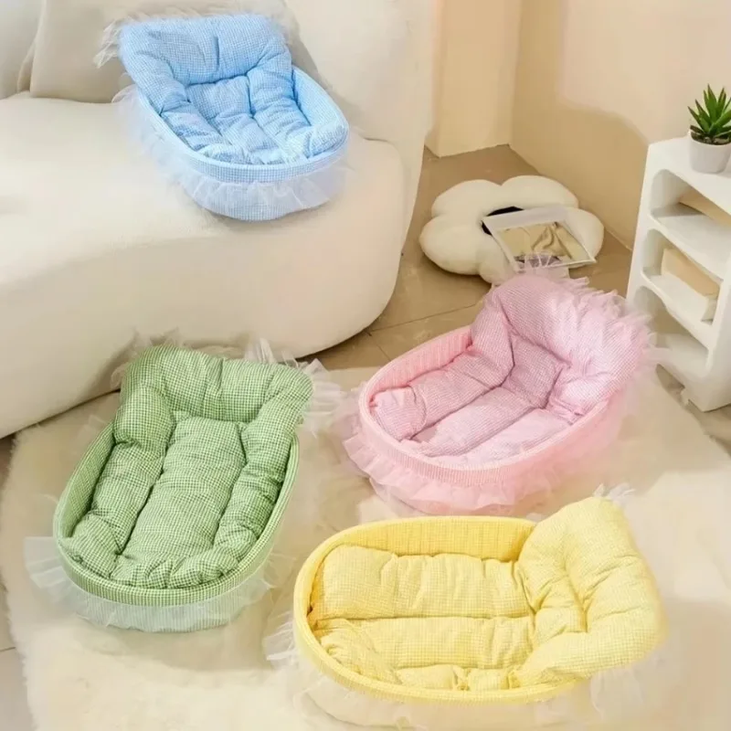 Macaron Dog Bed Pet Kennel Kennel Four Seasons Universal Winter Dopamine Cat Nest Deep Sleeping Nest Pet Supplies Spot