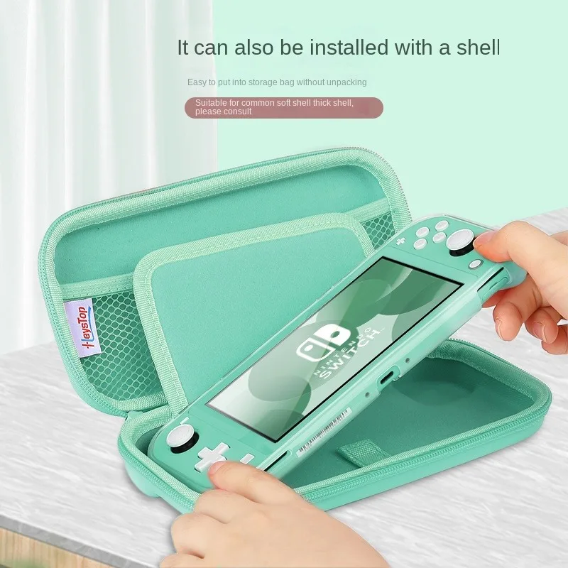 Suitable for Nintendo Switch Lite portable handbag, equipped with a sparkling TPU protective case and 6 keycaps