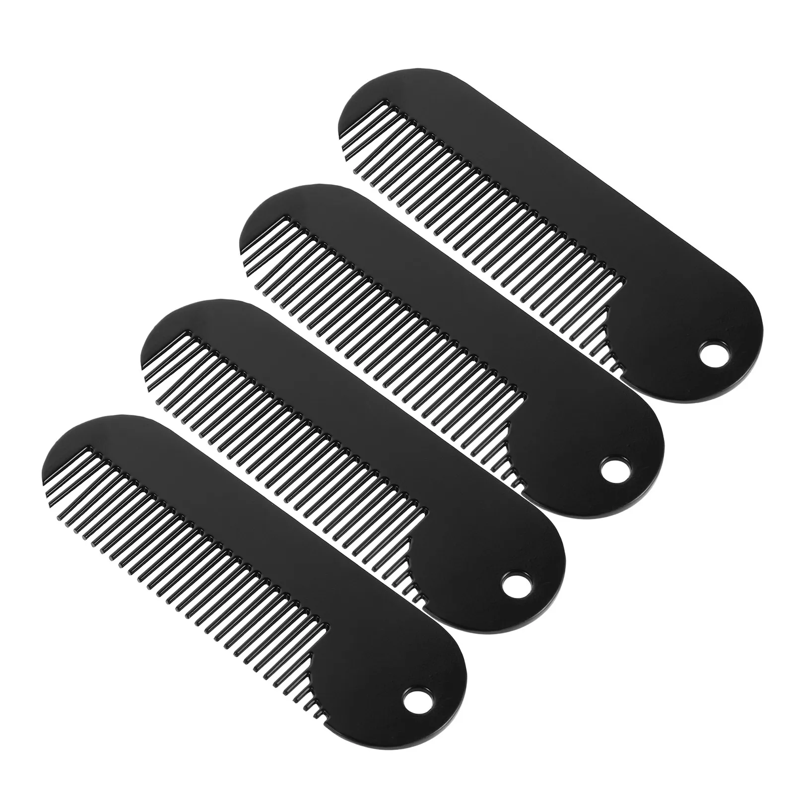 4Pcs Beard Comb Pocket Mini Mustache Combs Fine Tooth Grooming Travel Hairdressing Beard Styling Gentle Comb for Men