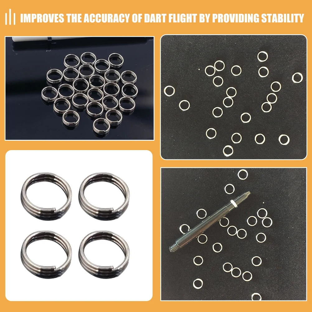 

100 Pcs Protector Dart Tail Fixed Ring Metal Hoops for Crafting Protective Circle