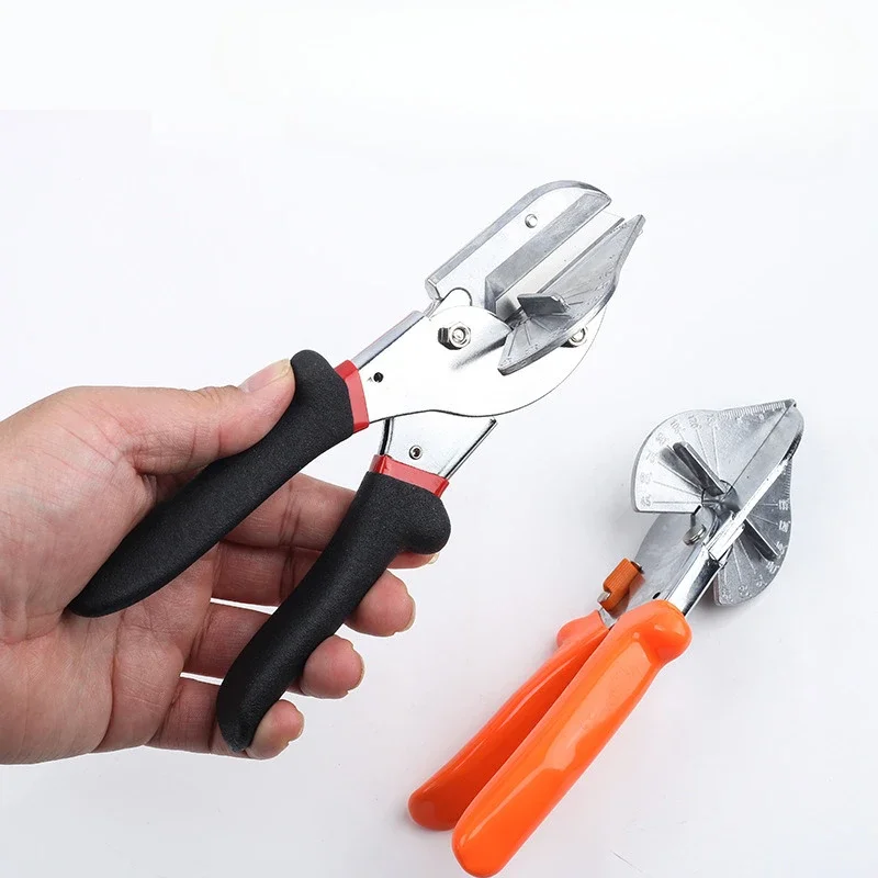 Adjustable Miter Shears 45-135° Multi-Angle Trunking Shears Sharp Wood PVC Cutting Scissors with 2 Blades
