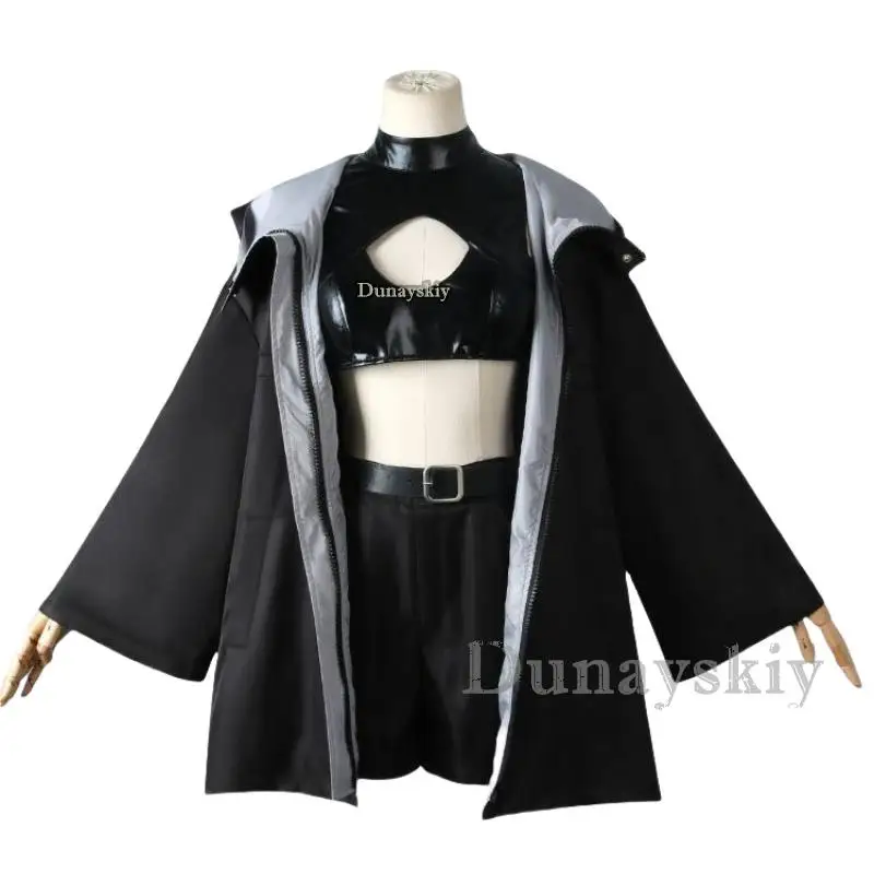 Nazuna Nanakusa Call of The Night Anime Costume Cosplay Vampiro Cappotto nero Mantello Gilet Parrucca Capelli treccia rosa chiaro Halloween